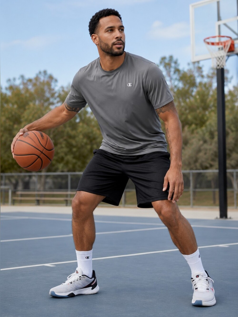 Champion Moisture-wicking Short Sleeve Crewneck Athletic Tee Workout Men's S NWT